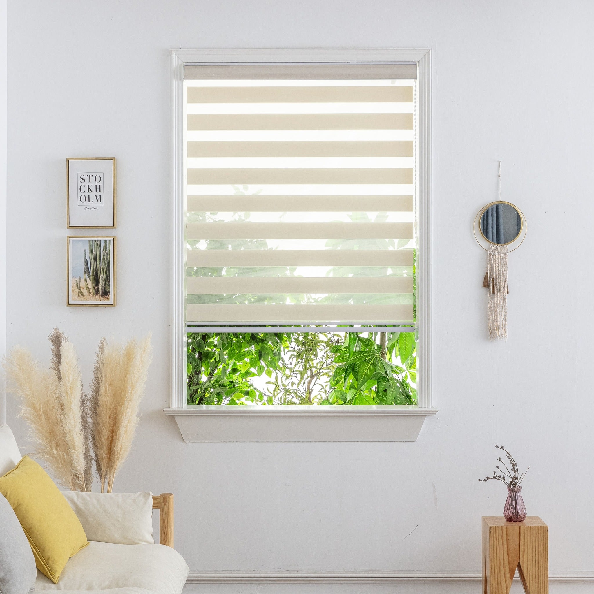 S3-001 Light Filtering Zebra Blind Dual Shade - Water Proof
